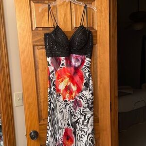 Vibrant Floral Spaghetti Strap Dress
